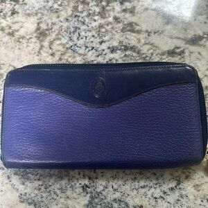 Vintage Rare Mark Cross Purple Wallet